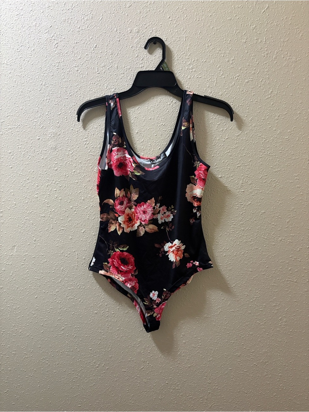 Floral Black Two-Piece Club Wear